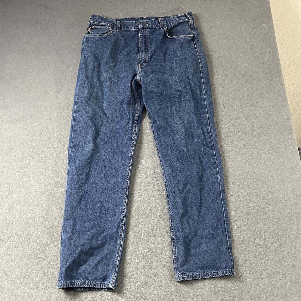 Carhartt FR Jeans Mens 38x32 Blue Denim Flame Resistant Relaxed Fit Work Pants